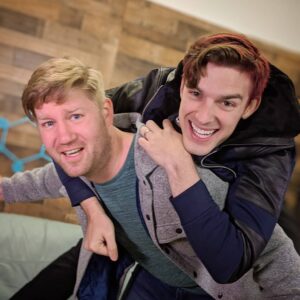 Matthew Patrick Instagram - You've heard of Attack on Titan, now try Attack on Jason! 
He's been gone so much, I was just glad to see him again. (Don't tell him, though, it'll go straight to his head!) Tag a friend you SNEAK ATTACK!

#friendship #surprise #piggyback