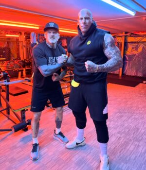 Matthew Pritchard Instagram - Got put through a workout by this absolute UNIT and survived 😂

I’ve followed @martynfordofficial on here for a few years and seen his dedication to training and always wanted him to put me through one of his sessions. We were gonna do it a few years ago but didn’t get round to it but today we did and it was a beauty. 

We rocked a chest and arms workout and it’s safe to say I’ll be sore in the morning 😂. Lots of shouting, grunting, gurning, foot tapping, shaking, loud music 💪🏽💪🏽

I’m currently heading north for the evening to find a spot to bed down for the night and have a plan for the morning. 

Edit on my YouTube channel tomorrow. 

#SWYDsupps #VanLife #MartinFord