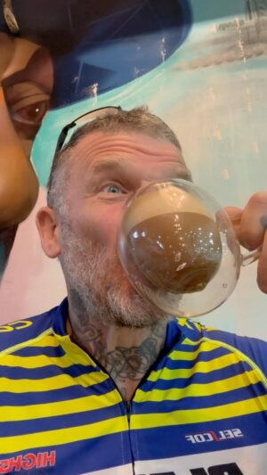 Matthew Pritchard Instagram - 70 mile round trip for coffee ☕️ 

The mission today was to go and see @panchatronic & @sanportablo then go and visit @portablocoffi for a lions Maine coffee which was banging. 

I messed up my calculations and thought it was about 52 miles but that’s nothing new 😂. Longest ride I’ve done in many years but enjoyed. 

It was a brief visit as I had to race home for meetings but I got home just in time, 70 miles later and 4,500 calories burned. That’s my tally for the #SWYDchallenge done for the week 🚴

Home for an @swydsupps chocolate ice cream flavour protein shake 💪🏽💪🏽

If your in Aberavon shopping centre pop in and grab a coffee ☕️. 

#Cycling #Coffee