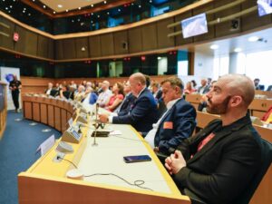 Matthew Santoro Instagram - On my final day here in Brussels I was honoured to give a brief talk in the EU Parliament. Surrounded by distinguished guests, politicians and leaders of industry I discussed how creators like myself have the ability, and in many ways responsibility, to leverage our platforms and followings to raise awareness (and when possible, funds) for important causes. One such cause was the launch of the European Cancer Community Foundation today, which aims to eliminate inequalities in cancer care and funding. Cancer is a disease will affect all of us at some point either directly or indirectly. I’ve lost family members from this horrible disease and had friends affected by it, which is why it’s close to my heart. I couldn’t be more proud to be a part of this initiative. My community and I have already raised tens of thousands for charity this year, including the Canadian Cancer Society, the Breast Cancer Research Foundation, and soon our efforts will expand overseas to Europe! As the foundation says, let’s do better together! (If you’re interested in supporting this amazing initiative, check out the link in my bio!) #europe #europetravel #belgium #cancer #cancerresearch #charity #charityevent #travel #travelling