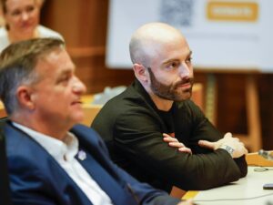 Matthew Santoro Instagram - On my final day here in Brussels I was honoured to give a brief talk in the EU Parliament. Surrounded by distinguished guests, politicians and leaders of industry I discussed how creators like myself have the ability, and in many ways responsibility, to leverage our platforms and followings to raise awareness (and when possible, funds) for important causes. One such cause was the launch of the European Cancer Community Foundation today, which aims to eliminate inequalities in cancer care and funding. Cancer is a disease will affect all of us at some point either directly or indirectly. I’ve lost family members from this horrible disease and had friends affected by it, which is why it’s close to my heart. I couldn’t be more proud to be a part of this initiative. My community and I have already raised tens of thousands for charity this year, including the Canadian Cancer Society, the Breast Cancer Research Foundation, and soon our efforts will expand overseas to Europe! As the foundation says, let’s do better together! (If you’re interested in supporting this amazing initiative, check out the link in my bio!) #europe #europetravel #belgium #cancer #cancerresearch #charity #charityevent #travel #travelling