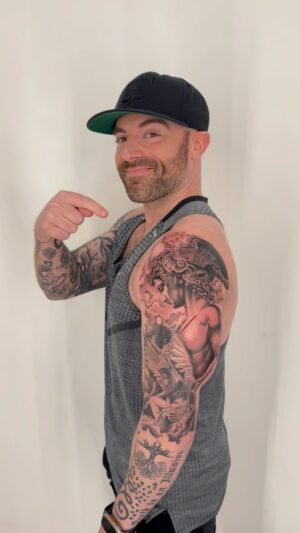 Matthew Santoro Instagram - Part 2 of what will be a half sleeve. ~4.5 hours for this piece.
✍🏻: @paulxorellano  #tattoo #ink