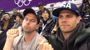 Matthew Wilkas Instagram - @rightordoyle and I had this idea when we are at the olympics that we would make a fake documentary video of us as “the very first openly gay Olympic SPECTATORS”. Well. We tried to make the video, but ultimately it never really got completed. Anyway: here are some fun outtakes. ALSO COME SEE US TONIGHT AT THE CASTRO THEATRE IN SAN FRANCISCO IN RIGHTOR’S NEW SERIES “Bonding”!!!!! Tix in my bio!