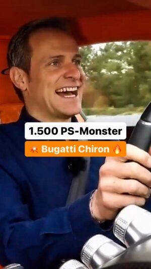 Matthias Malmedie Instagram - Dieser Bugatti ist ein absolutes PS-Monster. 💥 Der Chiron bringt unfassbare 1.500 PS mit einer Höchstgeschwindigkeit von 420 km/h auf die Straße! 🔥 @matthiasmalmedie staunt nicht schlecht bei so viel PS unter dem Hintern. Und natürlich wird auch beim Preis gestaunt: 2,9 Millionen Euro muss man für den Chiron hinblättern. 😱 Wer hat Bock? 

#Grip #GripDasMotormagazin #Bugatti #BugattiChiron #Sportcars #Sportscar #Throwback #FlashbackFriday #398