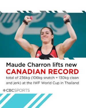 Maude Charron Instagram - Maude Charron is breaking records ahead of #Paris2024 👀🥉🏋️‍♀️