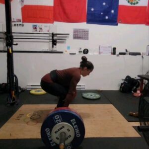 Maude Charron Instagram - 97/115 from yesterday training sess 
🙃
@spencergarnold 
@powerandgraceperformance 
#halterophilie #weightlifting #strongerwithmaplesyrup