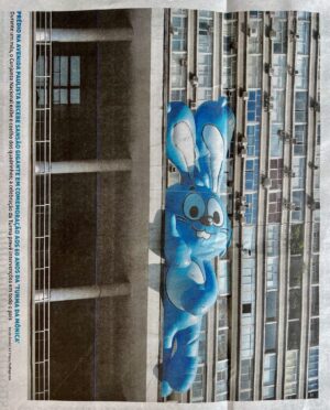 Mauricio de Sousa Instagram - Coelho gigante fabricado pela empresa Air Fly Balonismo e Infláveis.