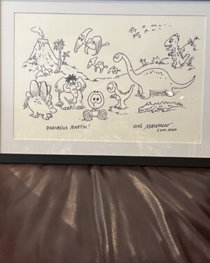 Mauricio de Sousa Instagram - Desenhei esse mundinho pré-histórico do Horácio para meu netinho Martin, filho da Marina e do Rafael.