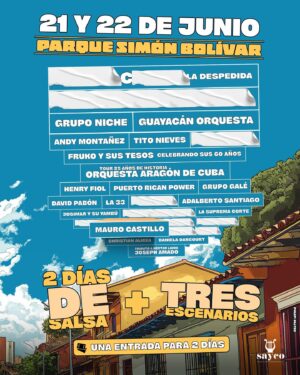 Mauro Castillo Instagram - ¡@maurocastillomc, confirmación 18 de 30 artistas para #ViveLaSalsa Bogotá ‘festival de festivales’! 😍💯

🏞️ Parque Simón Bolívar
🗓️ 21 y 22 de junio
🎟️ Entradas próximamente a la venta en Tuboleta.com

✌️Una entrada para 2 días
📍 3 escenarios
🪑 Comodidad de palcos
🥰 Más de 70.000 m² con experiencias
🍔 Gastronomía
🛍️ Tiendas ‘Vive la Salsa’
📈 Emprendimientos ‘Vive la Salsa’
👕 ‘Vive la Salsa Merchandising’

🎤 Más artistas revelados próximamente

#ViveLaSalsa2024
#JVE #Salsa #SalsaRomantica #TuBoleta #Bogotá #Bogota #Colombia #Festival #ParqueSimonBolivar #MauroCastillo