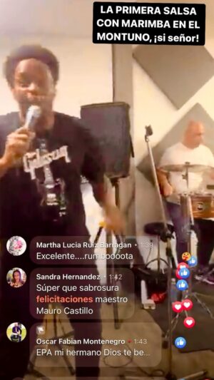 Mauro Castillo Instagram - Mi combooo! Les comparto un ensayo de “Tumbao marimba”. Si la quieren escuchar completa está en mi página de Facebook/ Here’s  a salsa with marimba from Colombia! If you want a watch this rehearsal you can find it in FB.  Mauro Castillo of course 🤣🔉⚡️⚡️⚡️ #salsa #marimba #pacifico #cali #salsacaleña  invitados especiales: @eltrenoficial @juankvoz @papinm_en_la_marimba #william Valdés