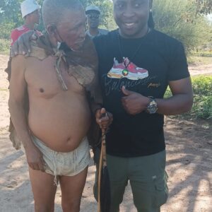 Max Bendo Instagram - A very great day in Botswana with the famous tribe(THE BUSHMAN TRIBE)