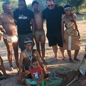 Max Bendo Instagram - A very great day in Botswana with the famous tribe(THE BUSHMAN TRIBE)