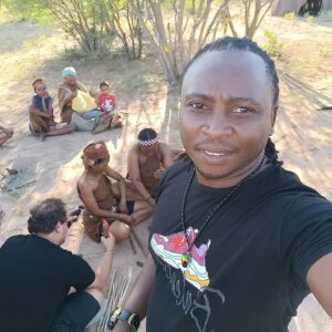 Max Bendo Instagram - A very great day in Botswana with the famous tribe(THE BUSHMAN TRIBE)