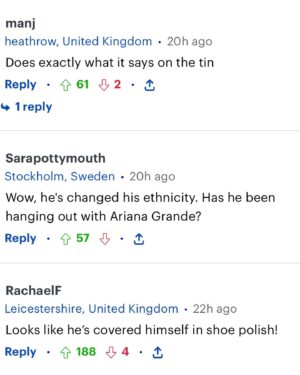 Max George Instagram - Open Letter to The Mail Online Users: The first picture is my great-grandfather. The second picture is my Nana Mary.

Recently, the Daily Mail published an article where apparently  people expressed ‘concern’ about my ‘safety’ due to the colour of my skin whilst on holiday. This was followed by nearly 700 comments, most of which were blatant and derogatory phrases or ‘jokes’ about my skin.

I’m baffled that these comments have been allowed to remain on The Daily Mail, without being addressed, monitored or deleted. Regardless of their knowledge (or lack of  in this case), this behaviour isn’t acceptable. Also, the ‘comments page’ on there is literally a hub for some of the most outrageous shit I’ve ever seen written. Not just about me, but most articles that are on there. They shouldn’t have one. 

To those who have an issue with the colour of my skin or anyone else’s: Racism has no place in our society. My great grandfather and my Nana, are of black heritage. If people cared to research or ask the question, they would know myself and my family are of African ethnicity. It’s something I’m extremely proud to be… And hopefully that clears up why I’m so shockingly ‘DARK’. Now, I’ll go and enjoy some more sun. Cheers 👍🏻😎