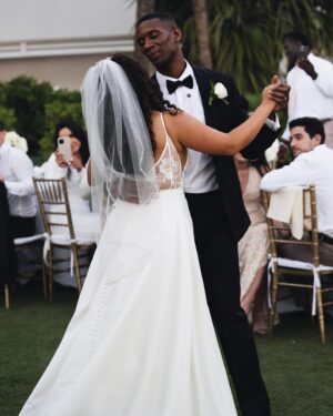 Max Philisaire Instagram - Mr. and Mrs. Philisaire 🔒 ❤️ 

I found my best friend in Christ.

God Bless my Wife and our Family. 🦁🦁🦁

📸: @camaphotos   @suhh_spense