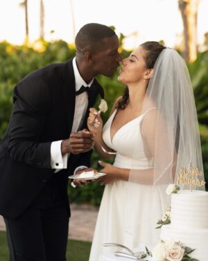 Max Philisaire Instagram - Mr. and Mrs. Philisaire 🔒 ❤️ 

I found my best friend in Christ.

God Bless my Wife and our Family. 🦁🦁🦁

📸: @camaphotos   @suhh_spense