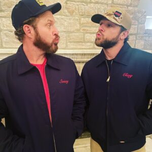 Max Thieriot Instagram - Happy birthday to my sugarplum @ajbuckley !!! Nothin says ride or die like matching jackets baby!!!!!!🤣😘 #happybirthdayprincess #itsalwayssonnyinclayville #sealteam #timetoshine