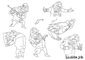 Maxime Mary Instagram - Aaaand here is another batch for @insidejob 
Introducing Dr Andre and Glenn Dolphman. I had so much fun finding ideas on these two. They're so radical!

#insidejob #netflix #characterdesign #animation