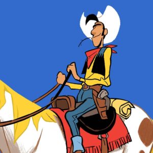 Maxime Mary Instagram - I discovered the new version of Luck Luke by @matthieu.bonhomme and it's beautiful!
So here's a Lucky Luke, because it has been part of my childhood and I'm still trying to draw horses right.

#luckyluke #jollyjumper #sketchoftheday #artistoninstagram #rantanplan #comicart #characterdesign #illustration