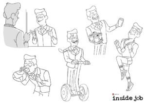 Maxime Mary Instagram - Two other pages for @insidejob 
Here is Brett

#netflix #insidejob #characterdesign #animation