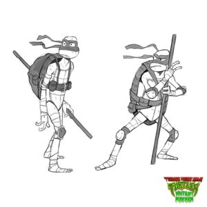Maxime Mary Instagram - Finally here is Donnie. The glasses came late, as we were focusing on the overall shape, skinny and tall. The face was longer, but I really like the round face we can see in the movie. 
On the latest page you can see some explorations about which clothes he could wear in college. I had a ton a fun imagining these!

And that's a wrap for the researches that look like the final designs. 
I'll post some earlier designs later😉

#teenagemutantninjaturtles
#tmnt #mutantmayhem #characterdesign