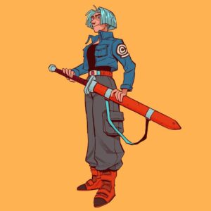 Maxime Mary Instagram - Trunks, he's got a sword, he's cool. 
#dbz #dragonball #trunks #futuretrunks #fanart #characterdesign #sketchoftheday #illustration #artistoninstagram #comicart