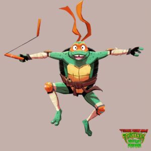 Maxime Mary Instagram - Another very early dev design on Leo and Mickey, a first attempt of rendering with big dark outlines and the familiar dots from Spiderverse ...

#teenagemutantninjaturtles #tmnt #tmntmm #mutantmayhem #characterdesign