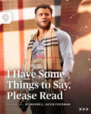 Maxwell Friedman Instagram - “@AEW turns FIVE on Monday — and that f*cking means something to me.”⁠
⁠
@the_mjf has a lot to get off his chest. (Link in bio) • 📸: AEW, @jacksonkrule/The Players’ Tribune