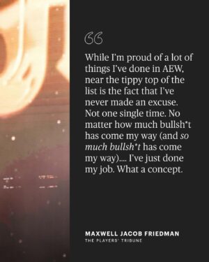 Maxwell Friedman Instagram - “@AEW turns FIVE on Monday — and that f*cking means something to me.”⁠
⁠
@the_mjf has a lot to get off his chest. (Link in bio) • 📸: AEW, @jacksonkrule/The Players’ Tribune