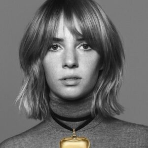 Maya Hawke Instagram - Sustainable and still shiny.

@prada Eternal Gold collection, using 100% certified recycled gold in their first #PradaFineJewelry line. 

@davidsimsofficial