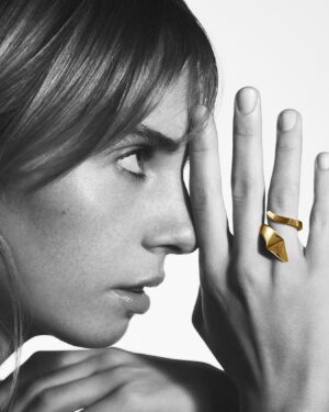 Maya Hawke Instagram - Looking forward @Prada 💛

Their first #PradaFineJewelry line made of 100% certified and traceable recycled gold.

Photo by @davidsimsofficial