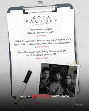 Mayur More Instagram - Thank you to the best batch for feeling all the feels ❤️ 

Watch Kota Factory Season 3 now, only on Netflix!

#KotaFactoryS3OnNetflix @theviralfever @arunabhkumar @pratishmehta_ #RaghavSubbu @puneet.batraa @iampravinyadav @manish_chandwanii @thenikitalalwani @koshyvijay @shreyansh.pandey @Jitendrak1 @_more.of.me_ @revathi.05 @ahsaassy_ @rranjanraj18 @iamalamkhan @urvisingh143 @rajeshkumar.official