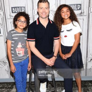 McKenna Roberts Instagram - Hope you get a chance to check out this super cool interview with #aolbuild Happy to be up here with this incredible director @rawsonthurber he’s seriously one of the smartest guys I’ve ever met! 💙 And @noah.cottrell my on screen brother 💙 #Georgia #skyscraper Styled by @stylelvr @aliceandolivia  @vans @molly_bracken_officiel  #minimolly @skyscrapermovie @universalpictures @legendary @sevenbucksprod @flynnpictureco