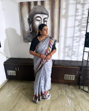 Meera Krishna, Meera Siva Instagram - Saree @sujaas_studios661 ❤️