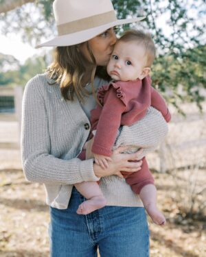 Megan Mitchell Instagram - It somehow feels like you just arrived yet at the same time you’ve always been here. Clearly you were waiting in the wings ready to go. Happy first birthday my littlest Marlowe Frances. You truly bring joy to everyone around you