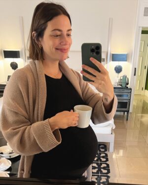 Megan Mitchell Instagram - The real winner of this pregnancy. Breakfast and my built-in coffee shelf