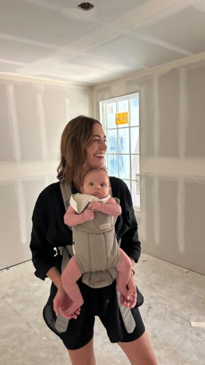 Megan Mitchell Instagram - House Reno update. We’ve got windows, siding and walls again! Arches are in, so is drywall and limestone on the fireplaces. Next up: painting, flooring, roofing and cabinetry
