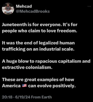 Mehcad Brooks Instagram - Anyone who believes in freedom, body autonomy, libertarianism, and fair wages among a slew of other things should be celebrating their asses off today. Throwing a damn cookout for and raising a toast to the #FoundationalBlackAmerican ancestors of this nation because it is them who forced the evolution of the collective consciousness and soul of this nation. In a way that it had yet to experience and has yet to duplicate. Just saying. #HappyJuneteenth EVERYONE. 

Thank you ancestors. #juneteenth 

#thisisamerica #mehcadbrooks #wearehere #reparationsnow