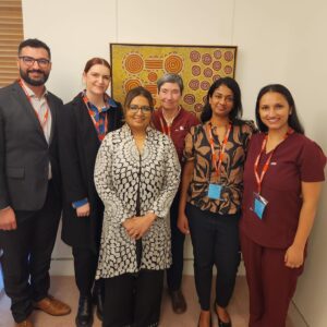 Mehreen Faruqi Instagram - These are the courageous faces of healthcare workers who have been raising their voices for Palestine. 

They have gathered a petition of more than 50,000 signatures to call for humanitarian visas for Palestinians fleeing Gaza. 

Was a real pleasure to meet with you today, @anzdoctors4palestine and @drmoassoumo @socialworkersforpalestineau