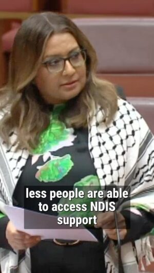 Mehreen Faruqi Instagram - Disabled people deserve to live a life free from the fear of when the next government cuts are coming. They deserve to be listened to, and to have their voices heard.

Labor’s NDIS bill only serves to take the scheme further from its roots and further from the vision outlined by disability activists who worked so hard for the #NDIS to be realised.
