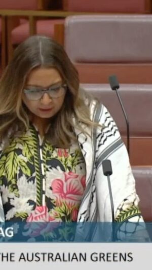 Mehreen Faruqi Instagram - Today the Greens moved a simple motion calling for a basic, fundamental act of justice, to recognise Palestine.

We’re pleased that Senator Payman had the courage and principle to support the motion and cross the floor.

The rest of Labor totally failed this basic moral test, by refusing to support my motion.