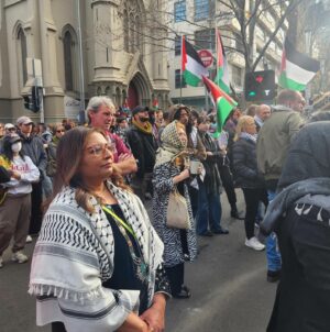 Mehreen Faruqi Instagram - I joined the people in Naarm today who’ve been coming out on the streets in solidarity with Palestine for 36 weeks.

We will keep speaking out for justice. We will continue to protest peacefully.

Labor and the Liberals think their false accusations, their denouncements and smears will silence us.

They are wrong.

We will hold them to account.

The moment of Palestinian justice is fast approaching.

We will keep showing up until Palestine is free.