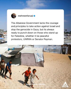 Mehreen Faruqi Instagram - If Labor truly cared for justice for Palestine, then they would vote for it.

The occupation has to end. The apartheid wall must fall. We will keep speaking out for justice for Palestine.