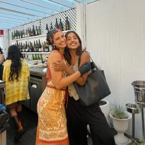 Mehreen Karim Instagram - I haven’t posted about next level chef in exactly a year but I’ve been quietly holding in that my sweet soul sister @gabchappel took the entire competition by storm. we met/knew of each other when we were both at Condé Nast. gab has been my fairy godmother and right hand man every step of my pop-ups. she showers me with infinite botanical knowledge, genius recipe ideas, and so many long, heartfelt voice notes. it can be rare to find friends that actually want to see you happy   see you win in such a competitive field, but that is gabi 🥲 the last picture was taken the day before she left for @nextlevelcheffox and she returned to hug nami as a winner ofc.