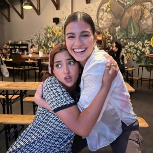 Mehreen Karim Instagram - I haven’t posted about next level chef in exactly a year but I’ve been quietly holding in that my sweet soul sister @gabchappel took the entire competition by storm. we met/knew of each other when we were both at Condé Nast. gab has been my fairy godmother and right hand man every step of my pop-ups. she showers me with infinite botanical knowledge, genius recipe ideas, and so many long, heartfelt voice notes. it can be rare to find friends that actually want to see you happy   see you win in such a competitive field, but that is gabi 🥲 the last picture was taken the day before she left for @nextlevelcheffox and she returned to hug nami as a winner ofc.