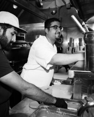 Mehreen Karim Instagram - there’s no point in calling myself a chef if all I know how to do is cook good food. I finally feel comfortable telling folks I’m a “pop-up chef” because now after a year of planning and working restaurant pop-ups, I can more confidently execute them with my set of skills and ideas. still, even that won’t prevent the next residency or pop up from kicking my ass, so what’s the point of claiming to be the chef that I’m not. whatever I am, I’m always learning and growing thanks to the amazing chefs/cooks I work with. these are the true “chefs” in my eyes. they’re balancing full time careers and school, spending nights cooking at Brooklyn’s best restaurants, and then they excitedly come to chop pounds of chives or emulsify saucepans of kimchi hollondaise for me. they’re continuous students, studying the work of culinary icons in their minutes of free time. they’re smart, funny, kind, and working on their craft not their brand—which is exactly the intention behind why I started doing pop ups to begin with! bless u chef @frankfurtersauce @ladhani_123 @raffiki504 @raw.egg.yolk ❤️‍🔥