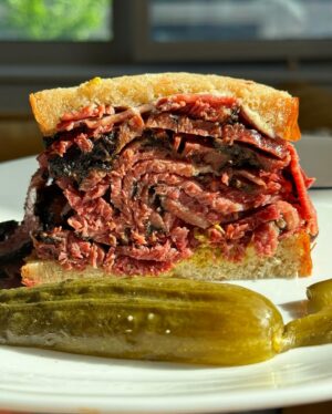 Mehreen Karim Instagram - beautiful beautiful girl (halal stack of pastrami on rye)