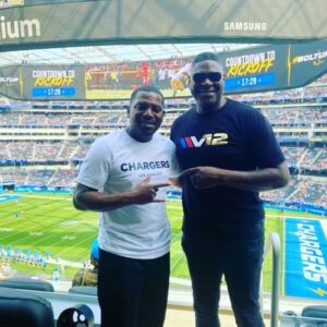 Mekhi Phifer Instagram - Game day, Suite way!! My lovely counterpart (beautiful  wife of course!!) and myself had a ball watching the @chargers give it to the very tough @clevelandbrowns ...Nail biter for sure! Big love to my brother @keyshawn as well. And I have to shout out the great staff that continues to make myself and whomever I bring to the games feel right at home!!