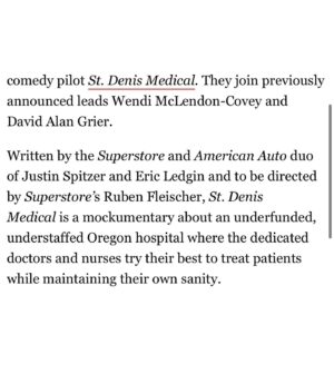 Mekki Leeper Instagram - so lucky to be on this show!! it’s good! trust me, I’m a fictional registered nurse!