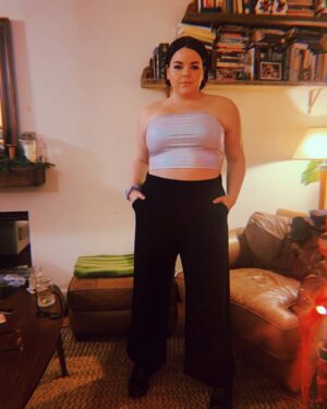 Melanie Field Instagram - I bought this outfit BEFORE I knew the theme was “Y2K.” Happy New Year. #itstheendoftheworldasweknowitandifeelfine